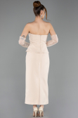 Midi Beige Cocktail Dress ABK2539