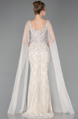 Long Beige Stony Evening Dress ABU5751