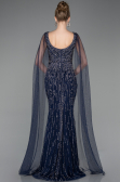 Long Navy Blue Stony Evening Dress ABU5751