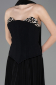Long Black Chiffon Evening Dress ABU5757