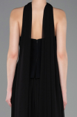 Long Black Chiffon Evening Dress ABU5757