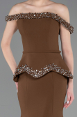 Long Brown Mermaid Evening Gown ABU5758