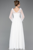 Long White Dantelle Evening Dress ABU5797