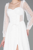 Long White Dantelle Evening Dress ABU5797
