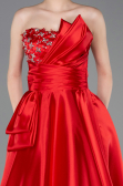 Long Red Satin Evening Dress ABU5767