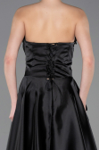 Long Black Satin Evening Dress ABU5767