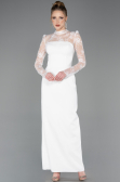 Long White Evening Dress ABU5776
