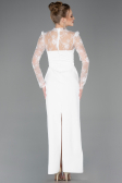 Long White Evening Dress ABU5776
