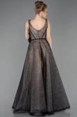 Long Black Dantelle Evening Dress ABU5778