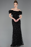 Long Black Scaly Mermaid Prom Dress ABU5780