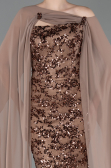 Long Copper Scaly Evening Dress ABU5790