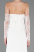 Long White Chiffon Evening Dress ABU5791