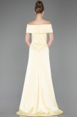 Long Yellow Satin Evening Dress ABU5792