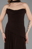 Long Brown Chiffon Prom Gown ABU5763