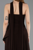 Long Brown Chiffon Prom Gown ABU5763