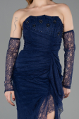 Navy Blue Long Dantelle Evening Dress ABU5603