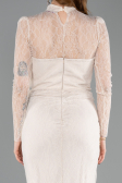 Long Beige Dantelle Evening Dress ABU5823