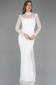 Long White Dantelle Evening Dress ABU5823