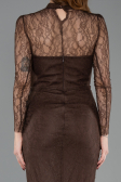 Long Brown Dantelle Evening Dress ABU5823