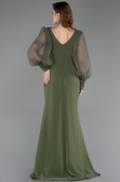 Long Olive Drab Evening Dress ABU5779