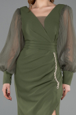 Long Olive Drab Evening Dress ABU5779