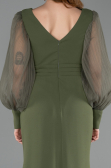 Long Olive Drab Evening Dress ABU5779