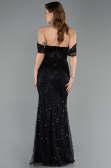 Long Black Beaded Evening Dress ABU5833
