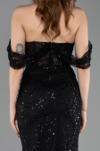 Long Black Beaded Evening Dress ABU5833