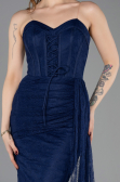Long Navy Blue Dantelle Prom Gown ABU5795