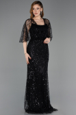 Long Black Beaded Evening Dress ABU5798