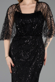 Long Black Beaded Evening Dress ABU5798