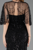Long Black Beaded Evening Dress ABU5798