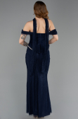 Long Navy Blue Dantelle Evening Dress ABU5839
