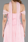 Long Powder Color Dantelle Evening Dress ABU5799