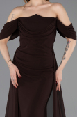 Long Brown Chiffon Prom Gown ABU5826