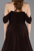 Long Brown Chiffon Prom Gown ABU5826