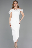 Midi White Cocktail Dress ABK2545