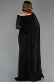 Long Black Beaded Evening Dress ABU5816