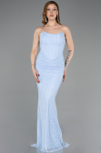Long Light Blue Dantelle Evening Dress ABU5817