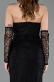 Long Black Dantelle Evening Dress ABU5817