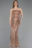 Long Copper Scaly Evening Dress ABU5828