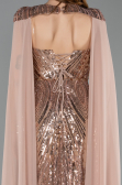 Long Copper Scaly Evening Dress ABU5828