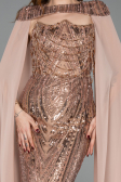 Long Copper Scaly Evening Dress ABU5828