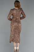 Midi Copper Scaly Cocktail Dress ABK2543