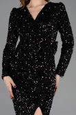 Midi Black Scaly Cocktail Dress ABK2543