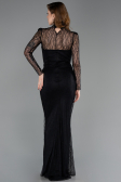 Long Black Dantelle Evening Dress ABU5823