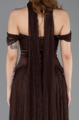 Long Brown Dantelle Evening Dress ABU5799