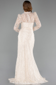 Long Beige Dantelle Evening Dress ABU5771