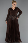 Long Brown Plus Size Evening Dress ABU5848