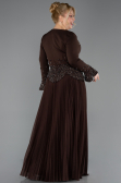 Long Brown Plus Size Evening Dress ABU5848